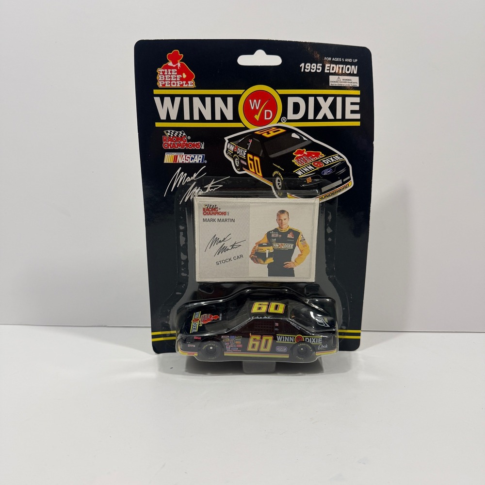 Racing Champions Mark Martin Diecast Car 1:64 Black New 1995 Winn-Dixie 60